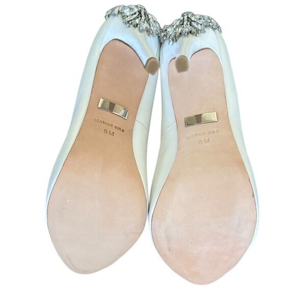 BADGLEY MISCHKA Kiara Embellished Peep-toe Pump size 8 - Picture 10 of 13